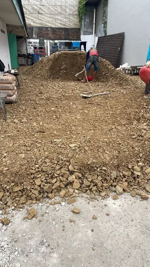 Limestone batu belah kali sirdam basecourse split makadam pasir urug