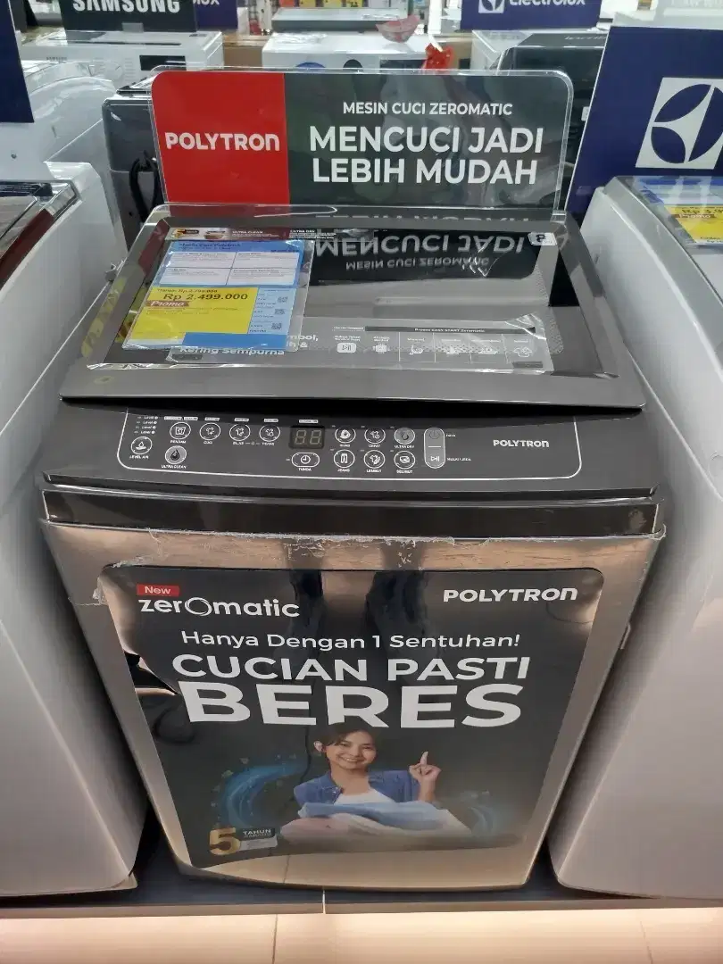 Mesin Cuci Polytron 8 KG Top Load Bisa Dicicil Tanpa DP Bunga 0%