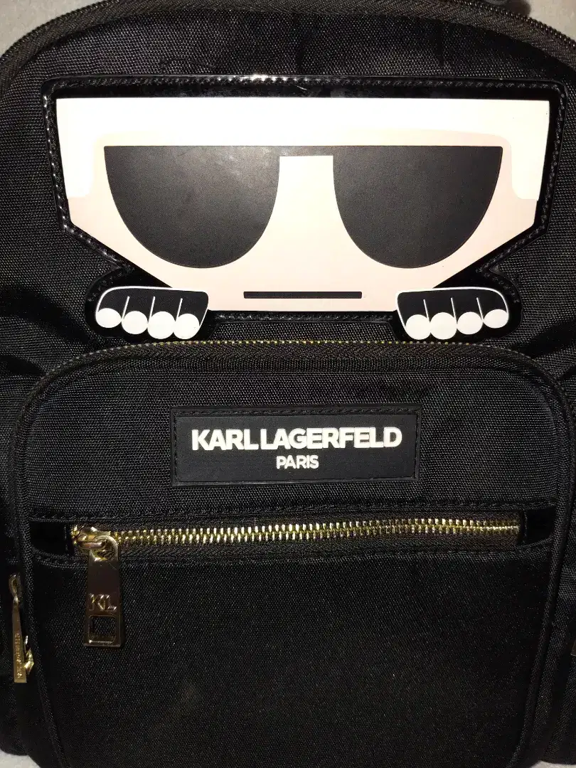 KARL LAGERFIELD Let’s Go TRAVEL Black Backpack