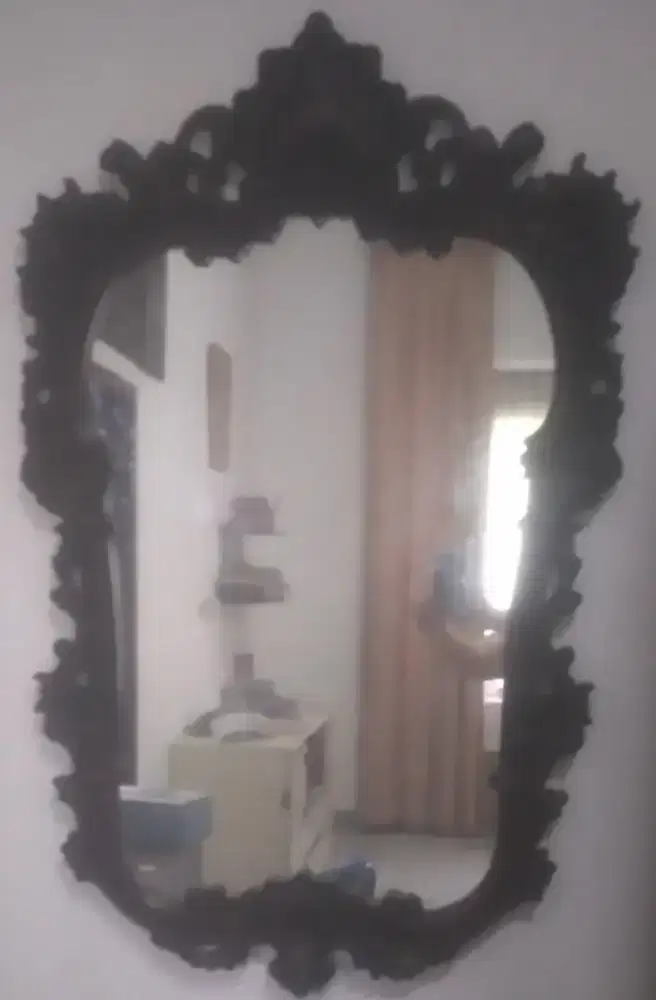 KACA CERMIN JATI UKIRAN Antique