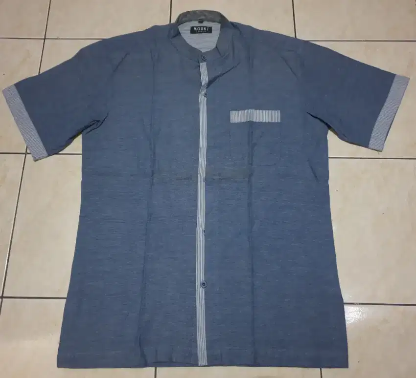 Kemeja koko pendek blue