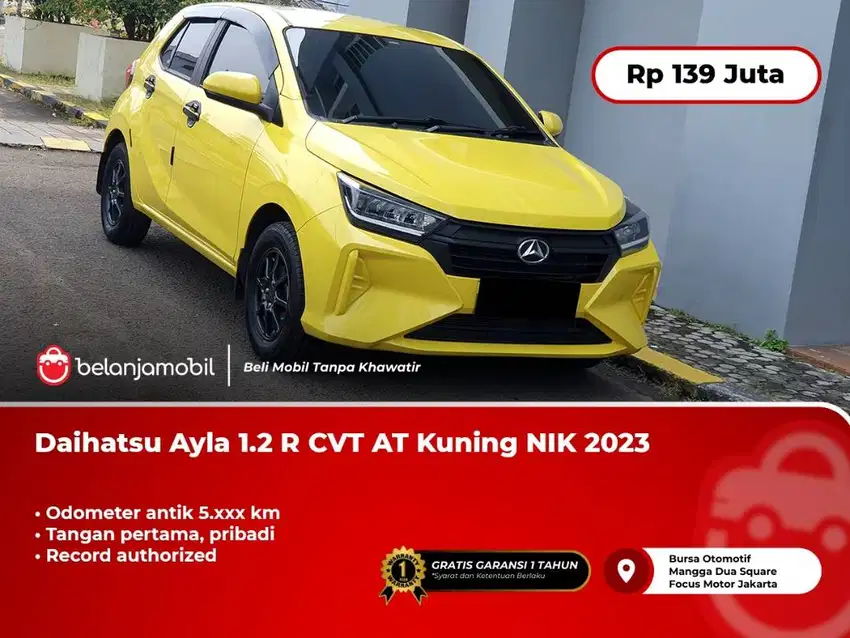 [ KM ANTIK 5RB ] Daihatsu Ayla 1.2 R CVT AT Kuning 2023/2024