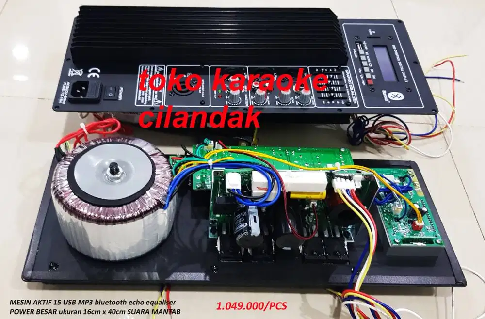 KIT MESIN AKTIF 15 ukuran 16cm x40cm  usb bluetooth mp3 player equali