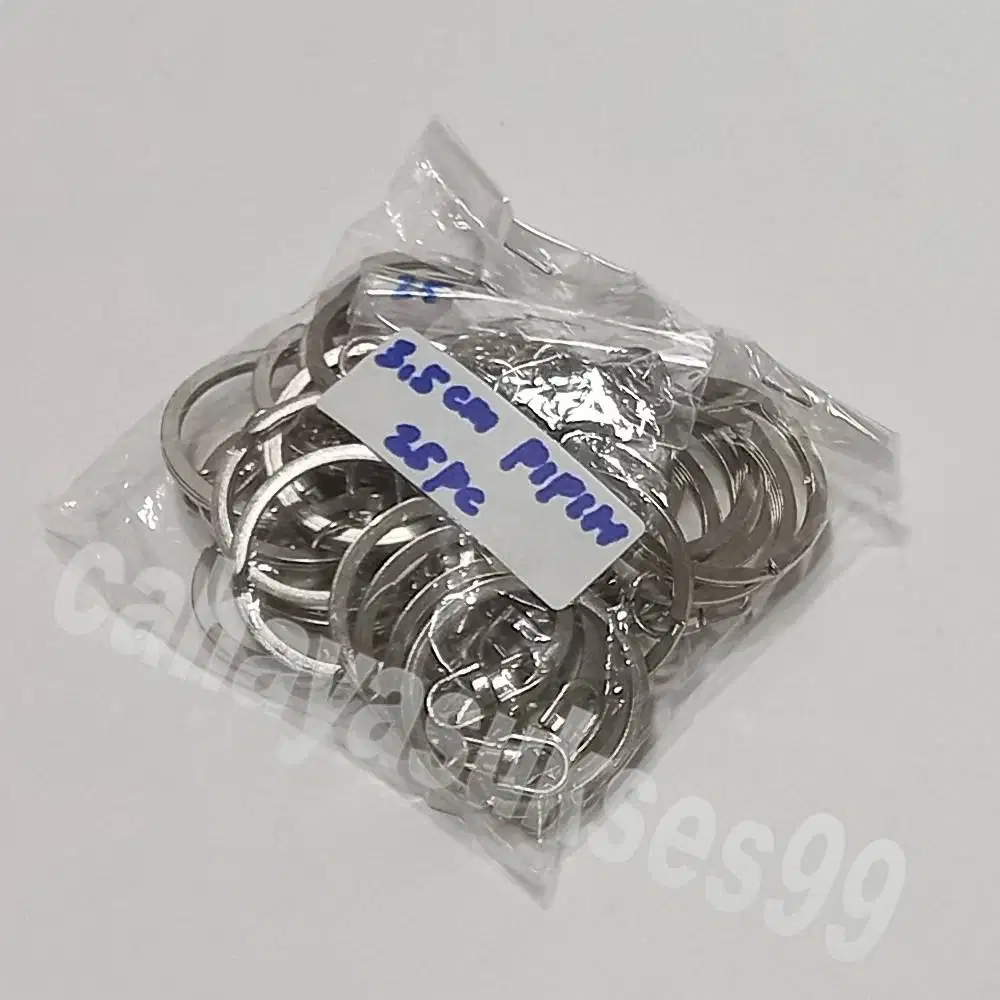 Ring Gantungan Kunci 3,5cm Keychain Souvenir Barang Promosi Paket 25pc