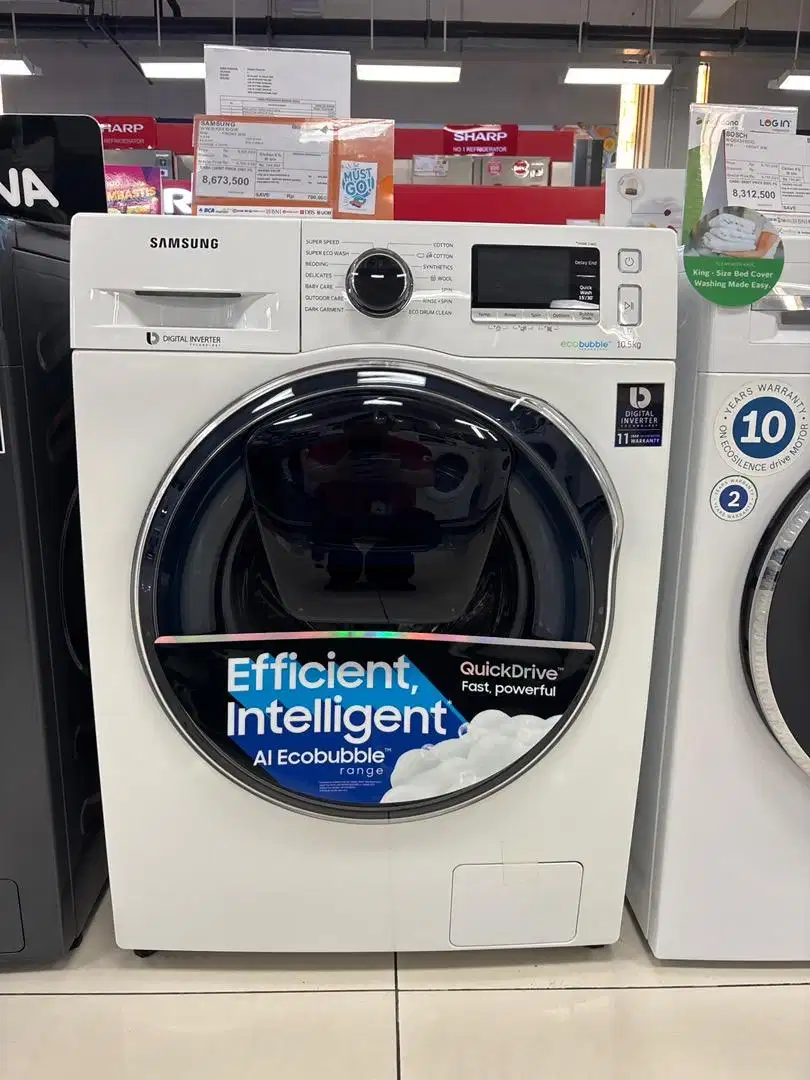 Mesin cuci samsung Front loading 10,5kg bisa cicilan