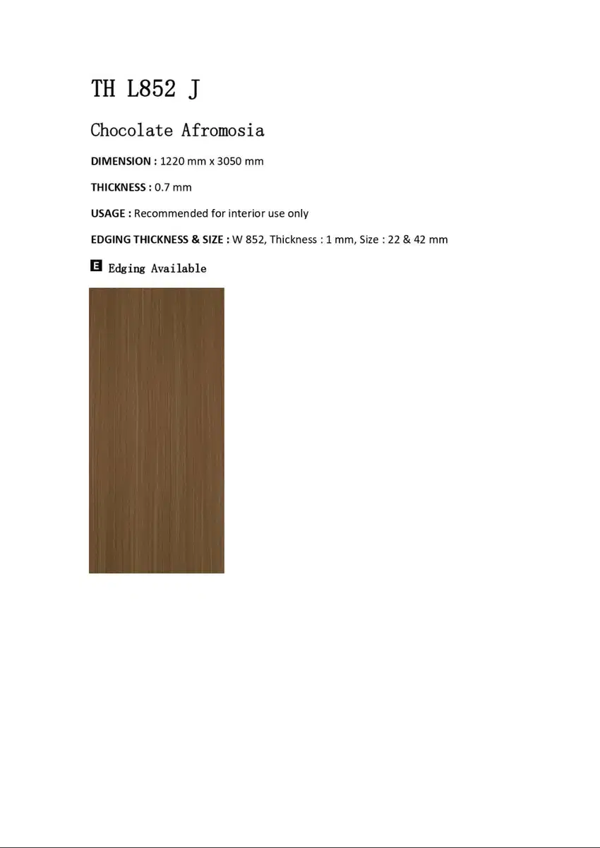 TACO Laminate HPL Woodgrain Type Long 3 Meter Kode J/NT