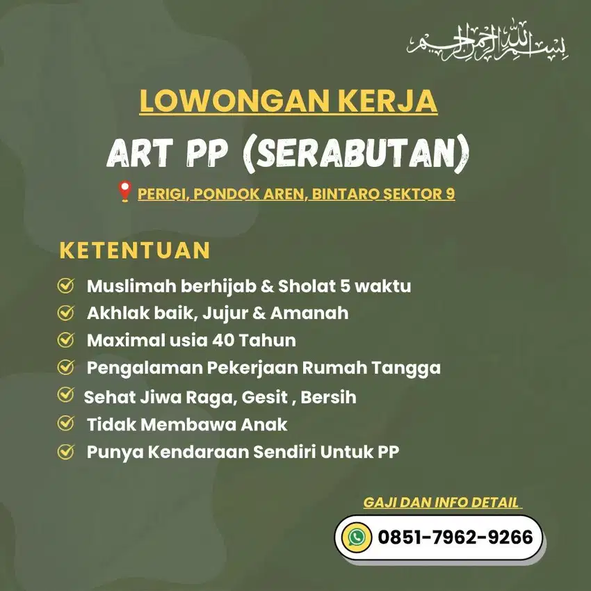 Dibutuhkan ART PP
