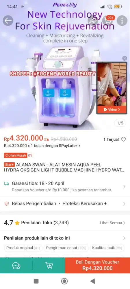 Dijual murah alat facial untuk kecantikan