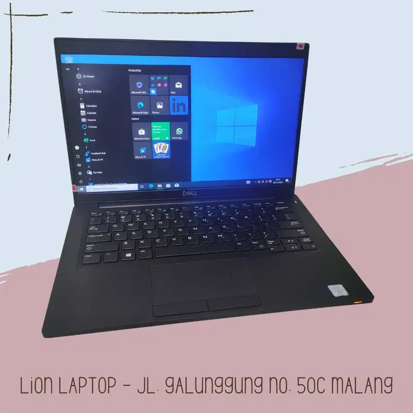 Core i7 Gen-8 RAM 8GB/256GB SLIM Mulus Dell Latitude 7390 [17|04]