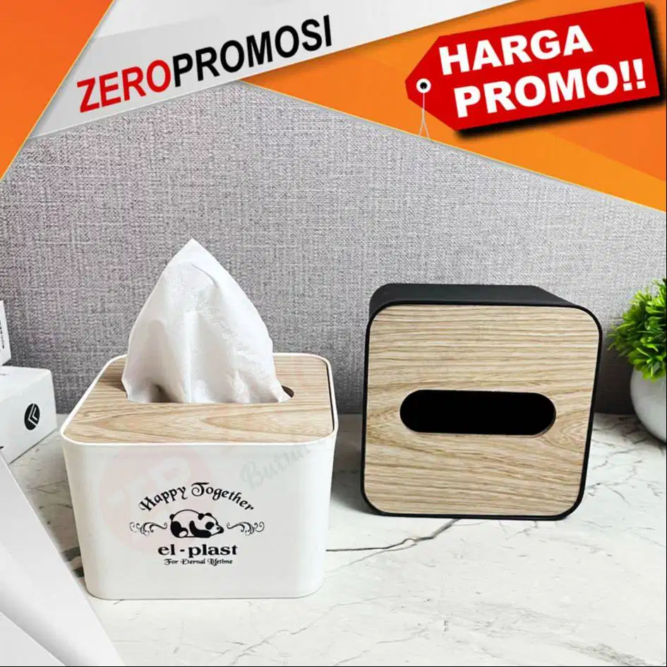 Souvenir Kotak Tisu Tutup Kayu Custom Tempat Tisu