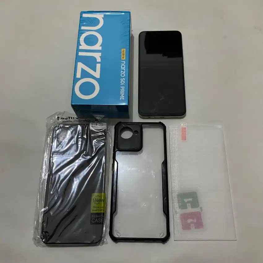 Fullset Mulus Realme Narzo 50i Prime 3/32GB Bonus Case Tempered Glass