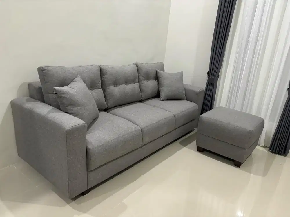 Sofa 3 dudukan puff kotak