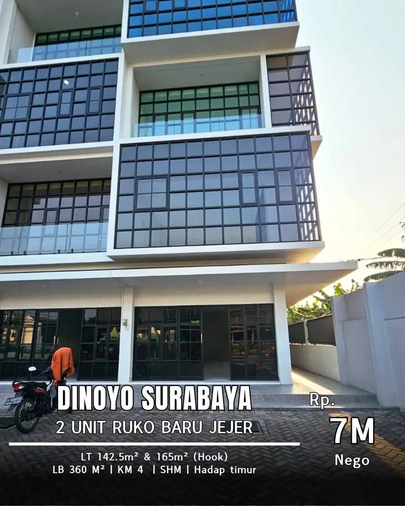 Bangunan Komersial  Dijual 2 unit ruko baru Jejer Jl.Dinoyo