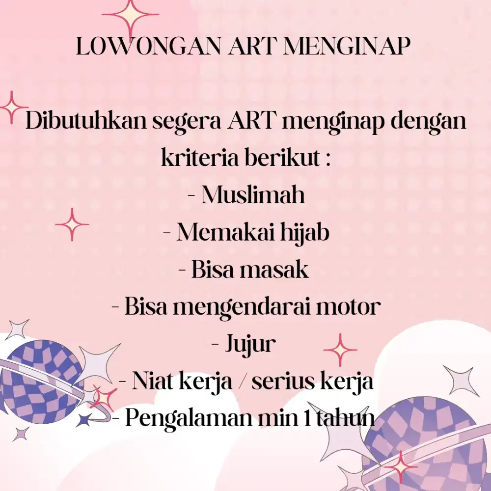 LOWONGAN ART MENGINAP