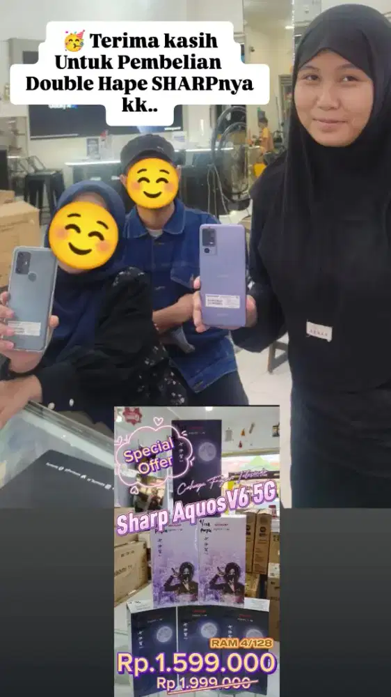 sharp aquos v6 5g 4/128 nfc new segel