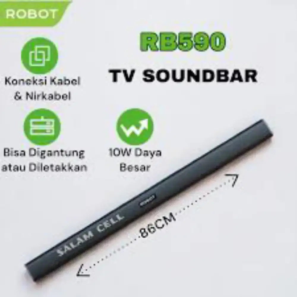 Robot RB590 Soundbar Bluetooth 5.3 Speaker Bass TV PC Aux Micro SD 10W