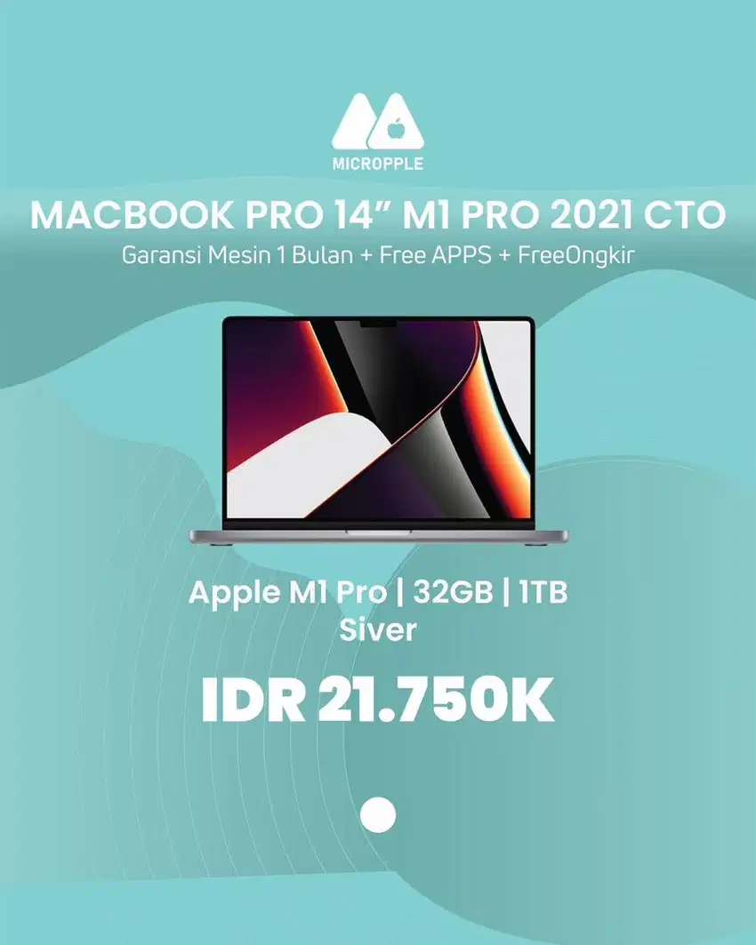 Macbook Pro 14 M1 Pro 32gb 1tb Custom to Order like new