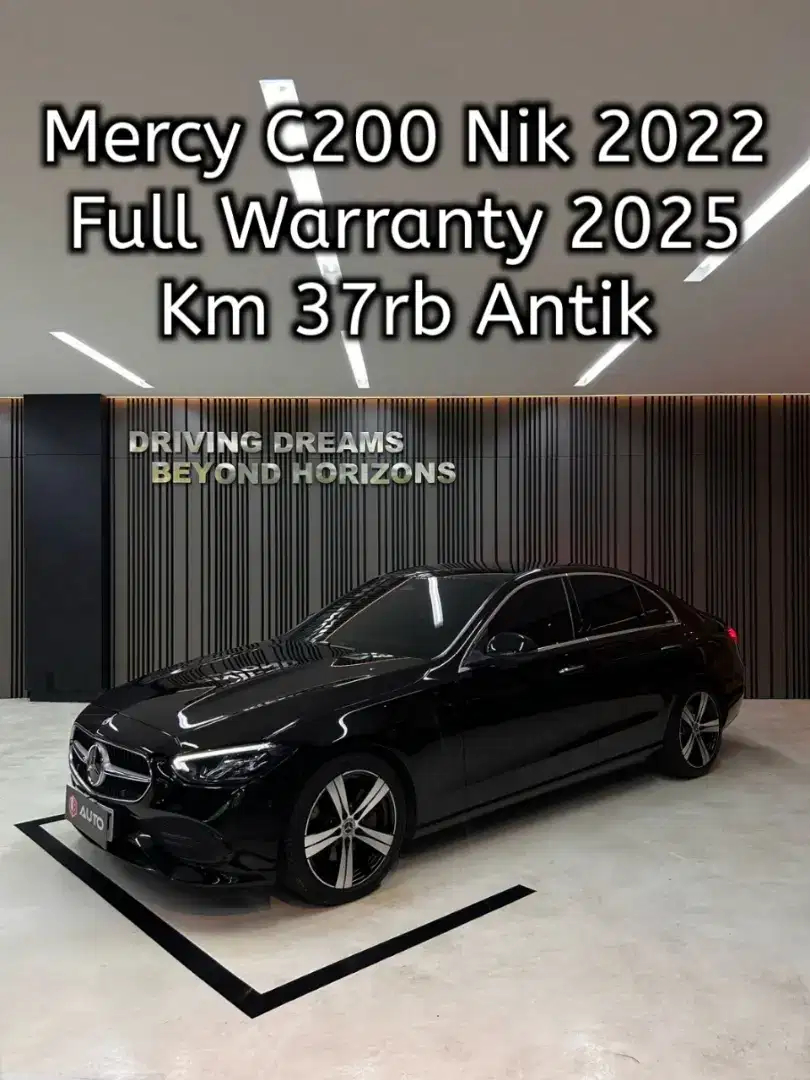Mercedes Benz C200 AT 2022 New Model Hitam Mercy Km37rb B9SBT
