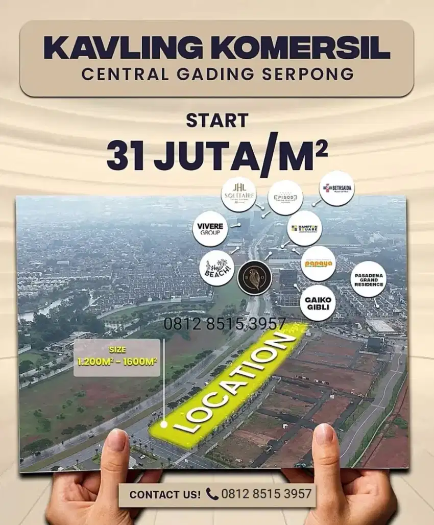 Kavling komersial boulevard gading serpong paramount land & summarecon