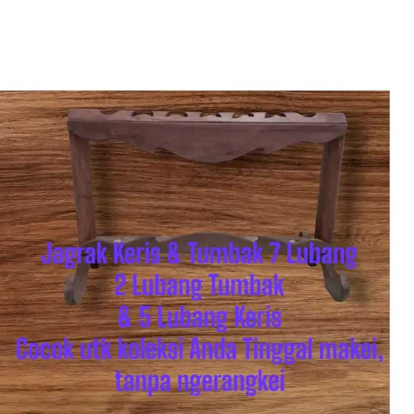 Jagrak Keris dan Tumbak