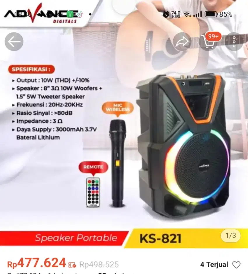 Speaker advance