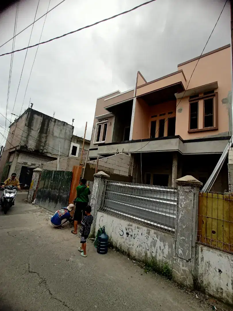Dijual rumah baru tahap bangun dibintara 14 dkt pondok kopi St Cakung
