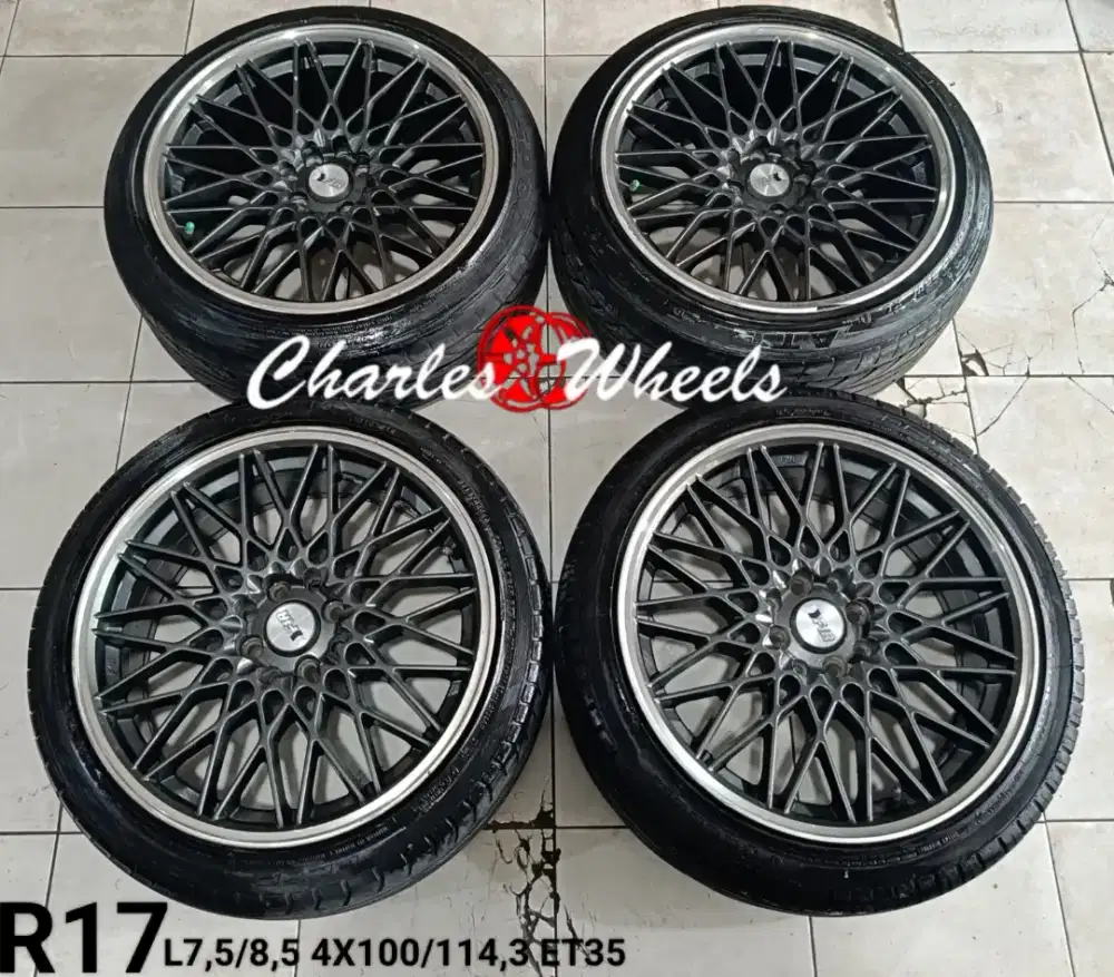 Jual velg + ban rep seeker r17 4x100 4x114,3 avanza livina alves dll