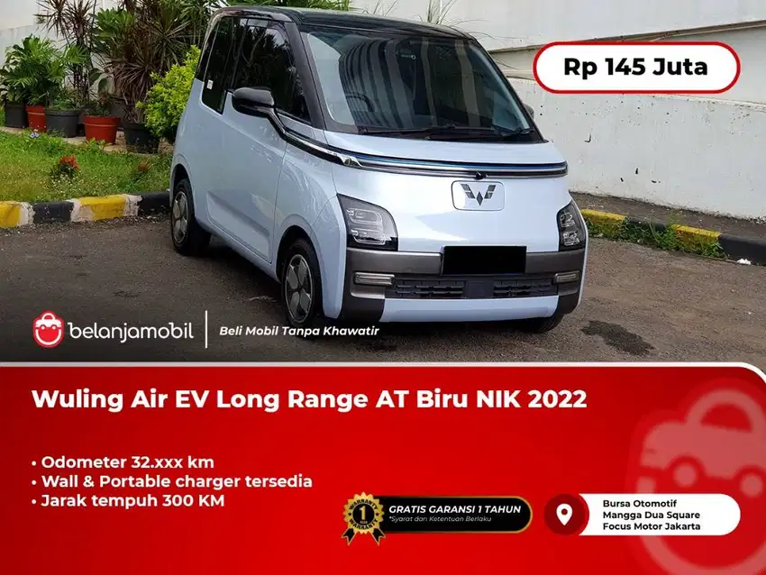 [ TIPE TERTINGGI ] Wuling Air EV Long Range AT Biru 2022/2023