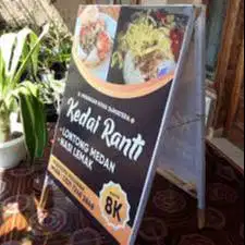 Pusatnya a banner standing segitiga mmt flexi spanduk aneka kuliner