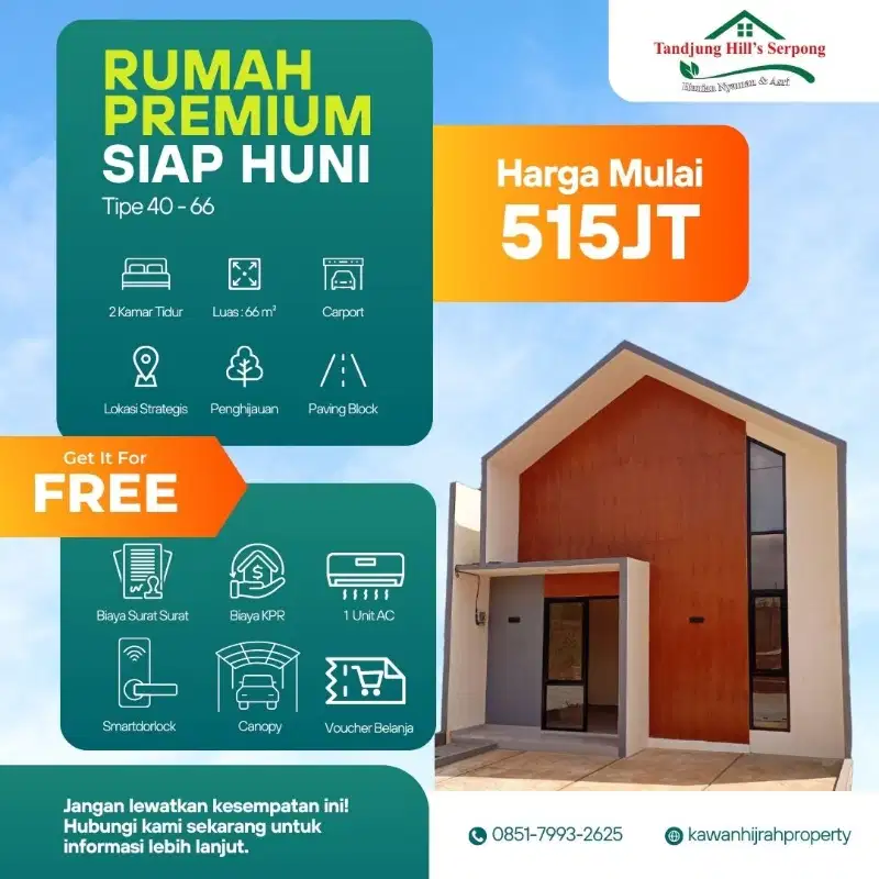 cluster strategis DP0% free biaya2 dkt Serpong