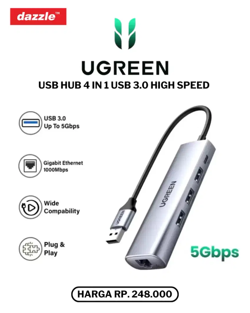 UGREEN USB HUB 4 IN 1