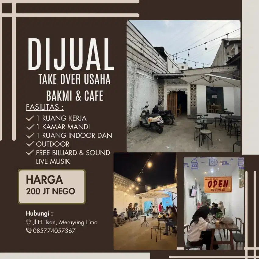 Take over usaha Bakmi&Cafe meruyung