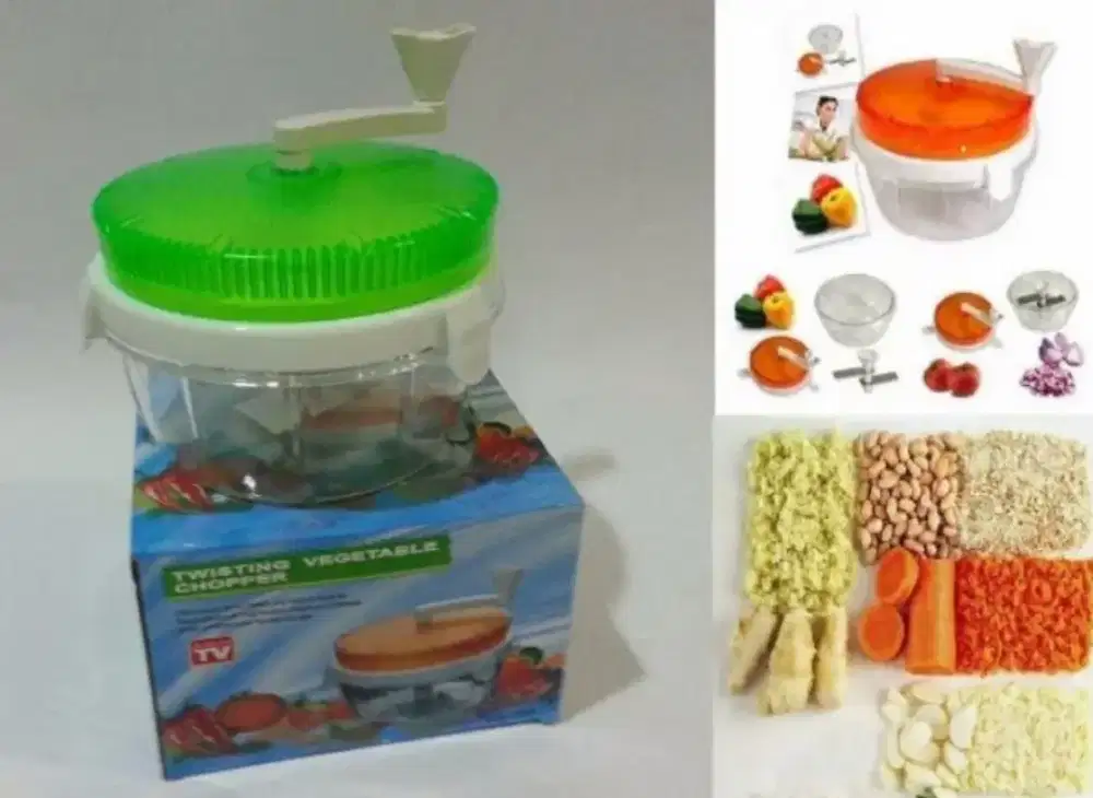 Twisting vegetable chooper
