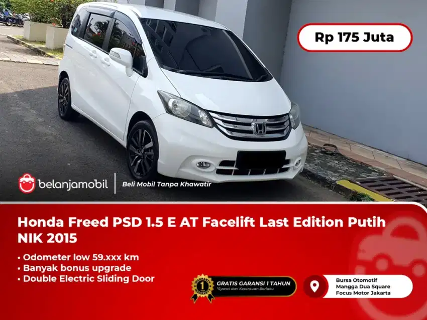 UPGRADE !! HONDA FREED PSD 1.5 E AT 2015 / 2016 PUTIH