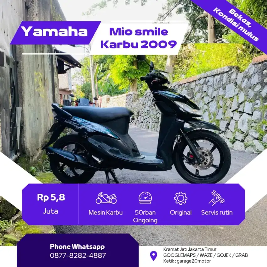 Yamaha Mio Smlie 110cc Karbu Tahun 2009