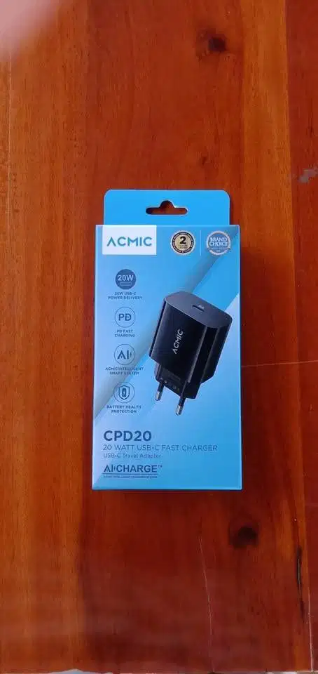 ACMIC Adaptor+kabel data type C Fast Charging, AI-Safe, Ultra Flexibel
