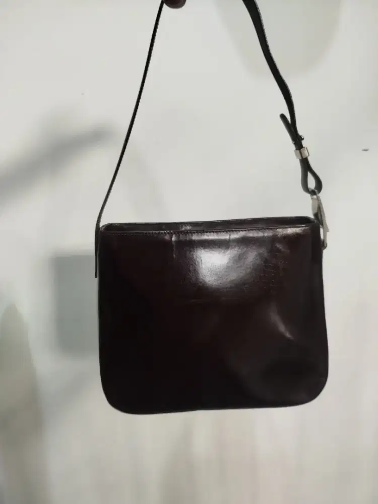 SHOULDER BAG ELLE KULIT ASLI AUTHENTIC WARNA KOPI NOMINUS LIKE NEW