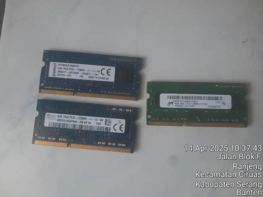 Ram laptop Ddr3 L PC1280