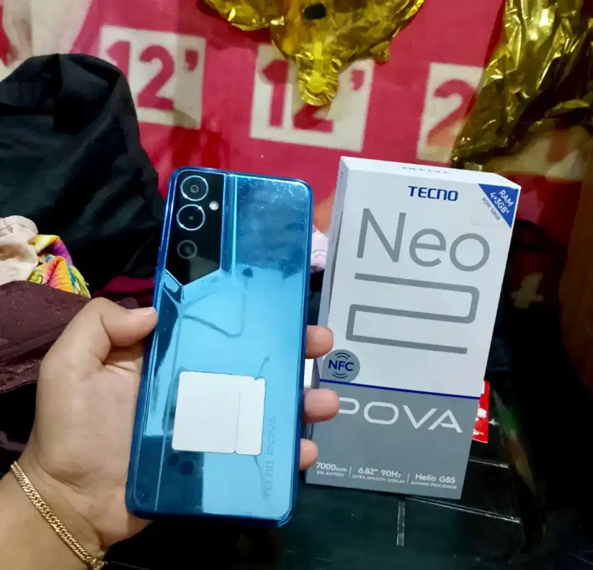 Techno Pova Neo 2 NFC ram 4+3/128 Fullset Mulus Nomines