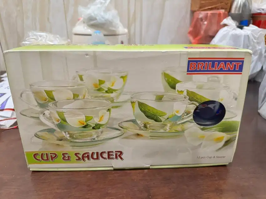 Dijual 1 Set Cup Saucer Super tebal