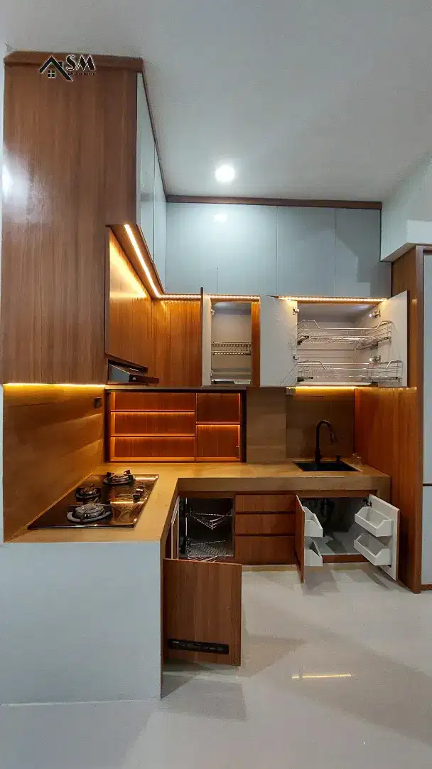 Furniture HPL Kitchenset , Lemari , Backdrop TV , Meja Belajar dll