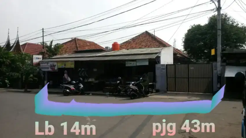 DIJual Lahan Komersil Bonus 5 kios & 13 kmr kost  200 mtr dr St JTN