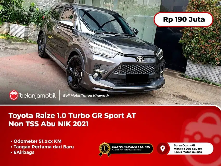 [TANGAN PERTAMA] Toyota Raize 1.0 Turbo GR Sport AT Abu 2021/2022