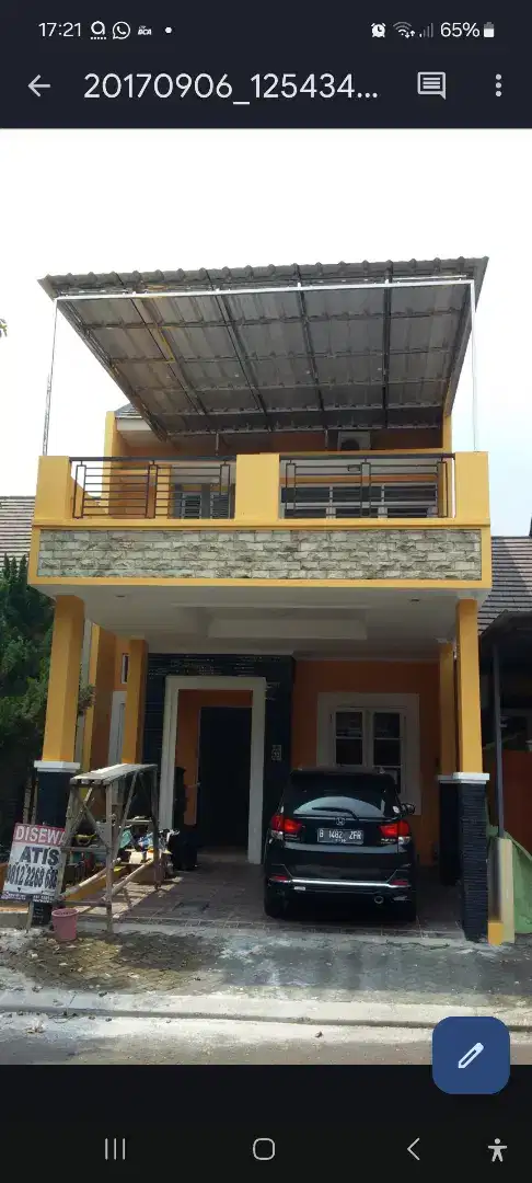 Disewakan rumah 2 lantai di kotawisata Cibubur Cileungsi