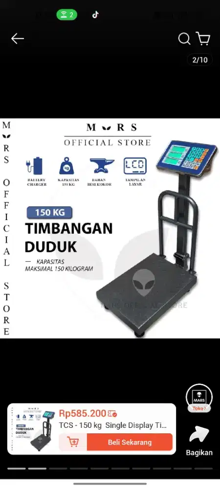Timbangan barang duduk digital
