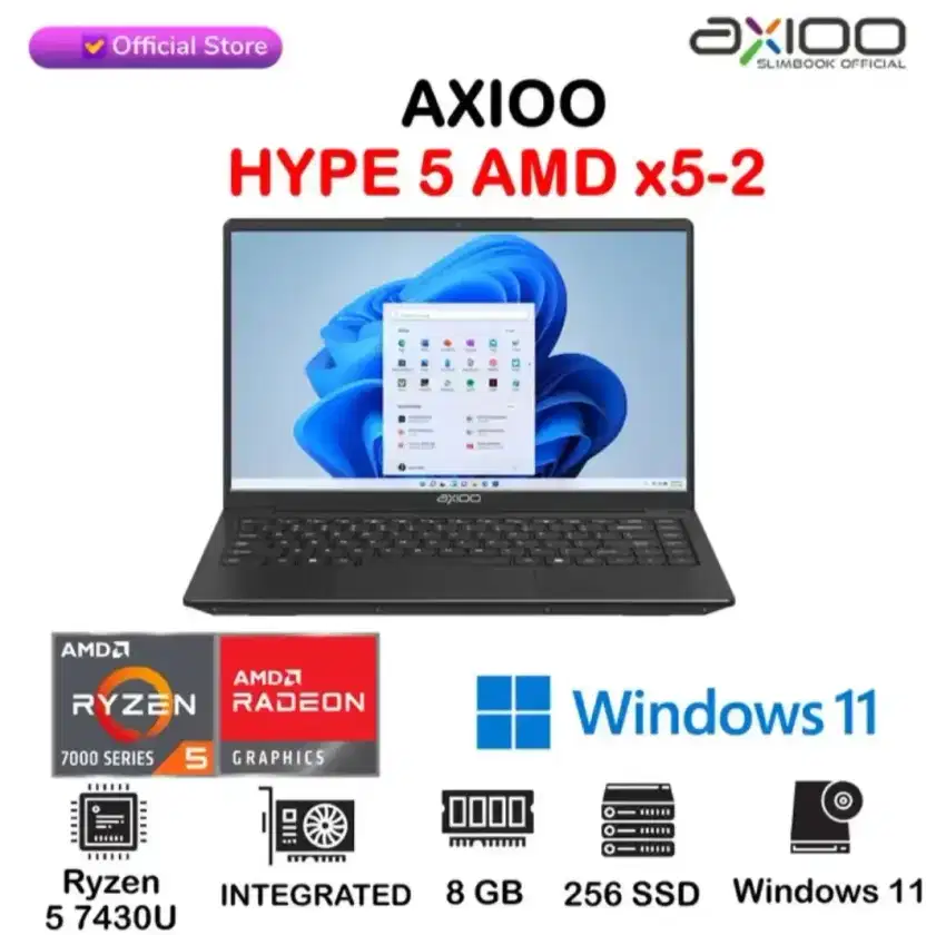 New Axioo Hype 5 Amd X5-2