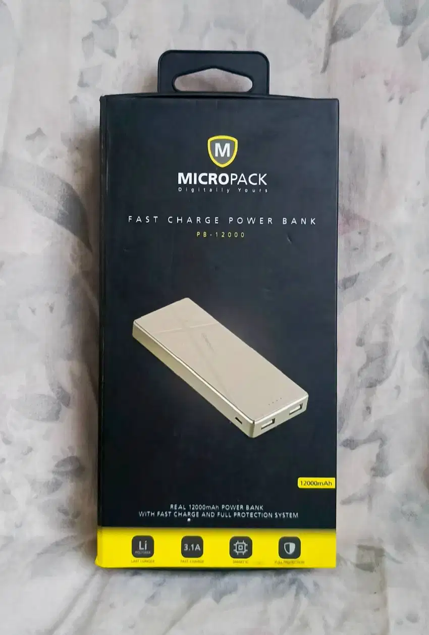 Powerbank MICROPACK 12.000mAh ORIGINAL Baru, Fast Charging.