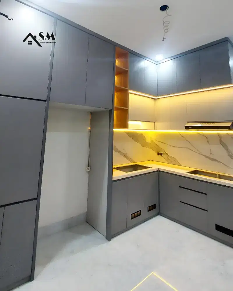 Furniture HPL . Kitchenset , Lemari , Backdrop TV , Meja Belajar DLL