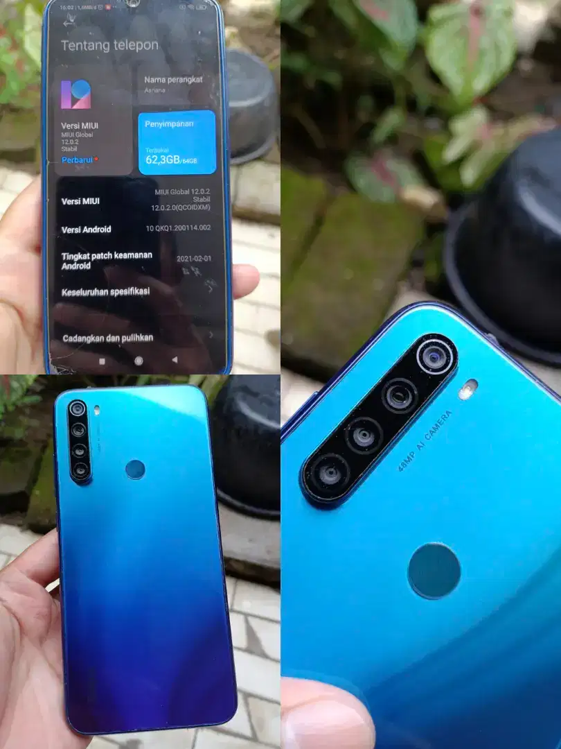 Redmi Note 8 4/64 Gb Biru ex Xiaomi Indonesia Resmi