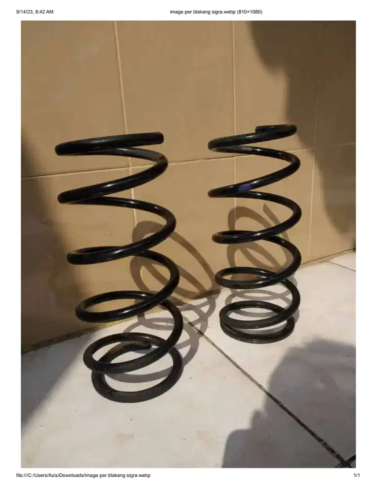 per belakang bawaan Sigra 1.2